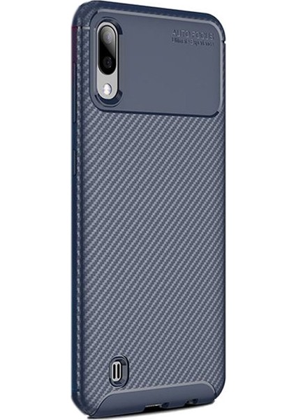 Samsung Galaxy M10 Kılıf Negro Karbon Dizayn+Nano Glass