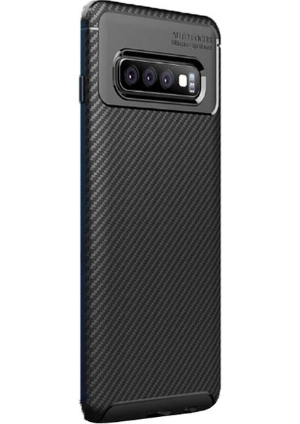 Samsung Galaxy S10 Kılıf Negro Karbon Dizayn Silikon Siyah