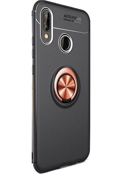 Case Street Xiaomi Mi 9 Kılıf Ravel Yüzüklü Mıknatıslı Silikon Bronz