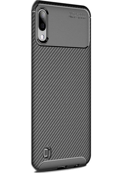 Samsung Galaxy A10 Kılıf Negro Karbon Silikon+Nano Glass