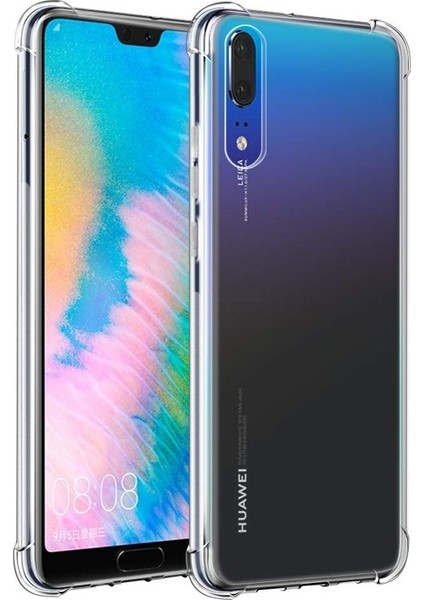 Huawei P30 Kılıf AntiShock Ultra Koruma Sert Kapak Renksiz