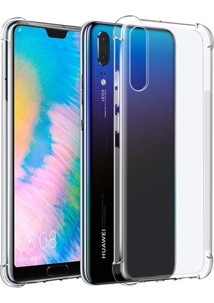 Huawei P30 Kılıf AntiShock Ultra Koruma Sert Kapak Renksiz