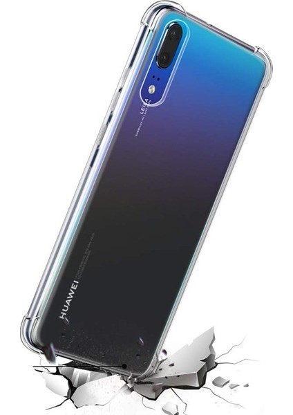 Huawei P30 Kılıf AntiShock Ultra Koruma Sert Kapak Renksiz