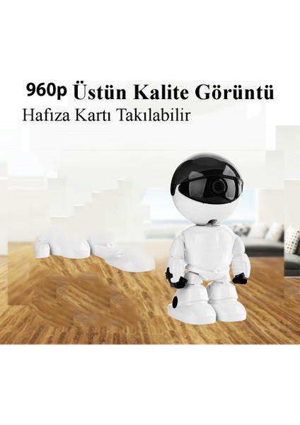 Wifi Ip Robot Kamera Görüntülü Bebek Telsizi Ip Kamera Wifi Kamera Kameralı Bebek Telsizi