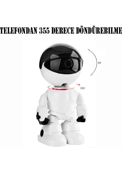 Wifi Ip Robot Kamera Görüntülü Bebek Telsizi Ip Kamera Wifi Kamera Kameralı Bebek Telsizi