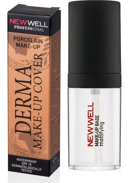 New Well Derma Yoğun Kapatıcı Fondöten 06 Nickel + Makyaj Bazı 30 ml