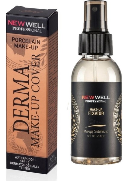 Derma Yoğun Kapatıcı Fondöten 06 Nickel + Makyaj Sabitleyici Fixator 100 ml