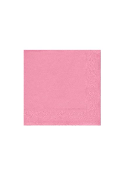 Peçete Düz Desenli Pembe 20 Adet