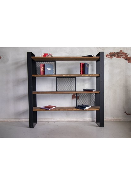 Deryawood Masif Ahşap Kitaplık 100 Cm