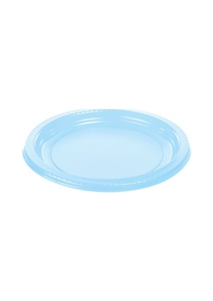 Plastik Tabak Mavi 22 Cm 25 Li