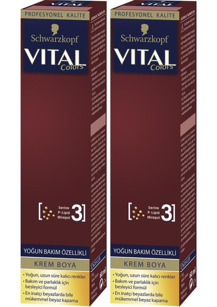Schwarzkopf Vital Colors Krem Saç Boyası 6-66 Altın Çikolata - 60 ml x 2 Paket