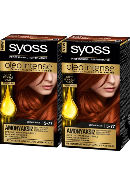 Oleo Intense Boya 5-77 Kestane Bakır x 2 Paket