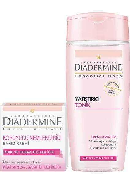 Yatıştırıcı Tonik (Kuru Ve Hassas Ciltler İçin) 200 ml +Diadermine Nemlendirici Bakım Kremi (Kuru Ve Hassas Ciltler İçin)