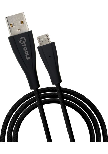 2Long 2A 2M Micro USB Siyah Data Kablosu Hızlı Şarj