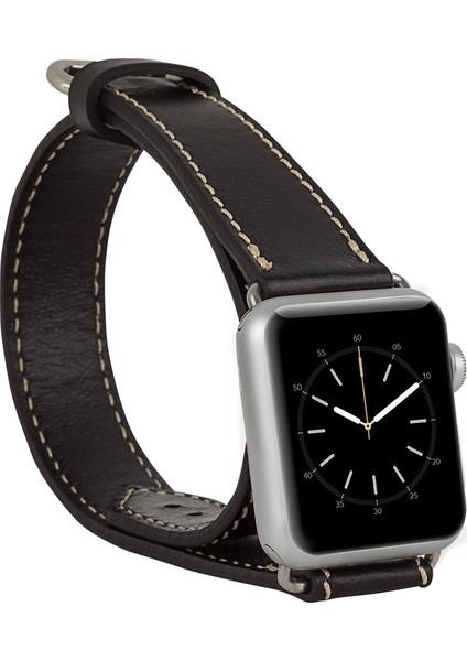 Apple Watch Uyumlu Deri Çift Tur Kordon 38/40mm-Rst1