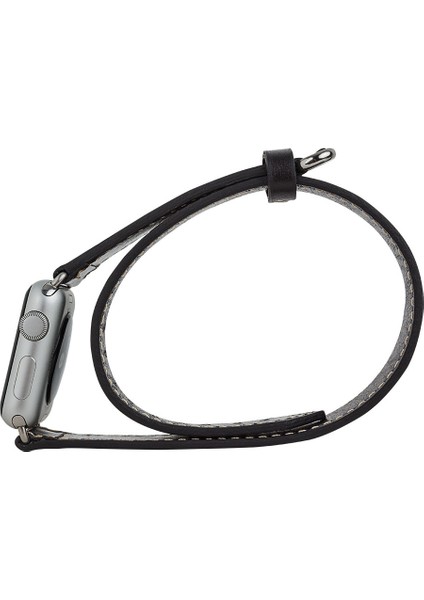 Apple Watch Uyumlu Deri Çift Tur Kordon 38/40mm-Rst1