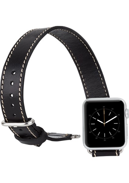 Apple Watch Uyumlu Deri Çift Tur Kordon 38/40mm-Rst1