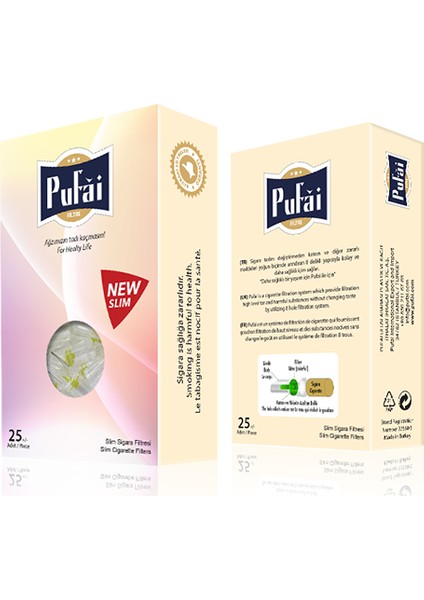 Slim Sigara Filtresi Tar Katran Süzer Ağızlık 5Mm 6Mm Uyumlu 25 Adet 1 Kutu Rose