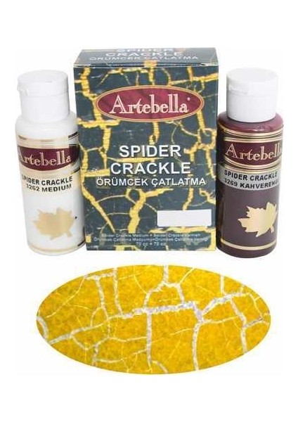 Artebella Örümcek Çatlatma 3265 Sarı  70 cc Medium + 70 cc vernik