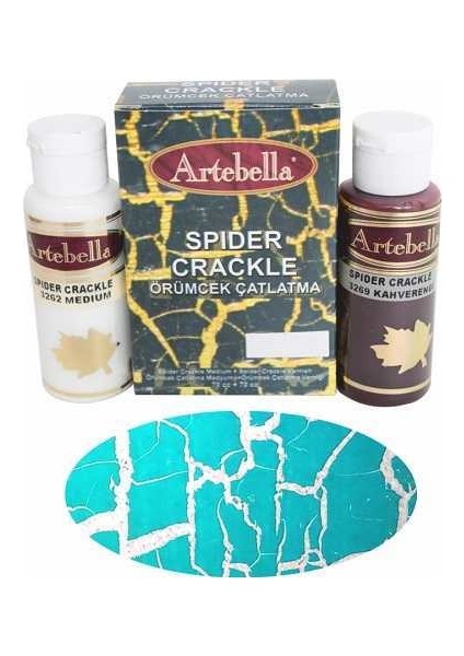 Artebella Örümcek Çatlatma 3272 TURKUAZ 70 cc Medium + 70 cc vernik