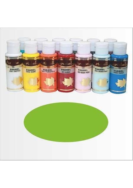 Artebella 3907 Fıstık Yeşili Enamel Cam Boyası 70 cc