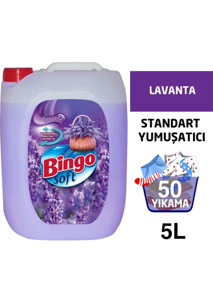 Soft Lavanta Rüzgarı Çamaşır Yumuşatıcısı 5L