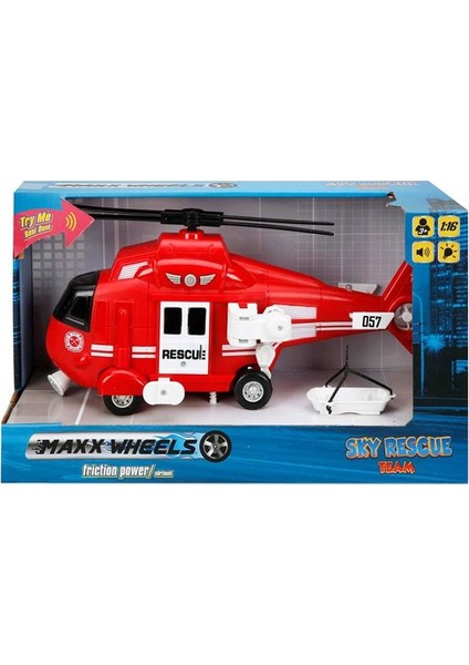 1 16 Helikopter Sky Rescue Team Sesli Işık S00001997