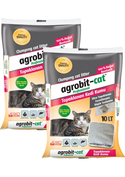 Cat Marsilya Sabunu Koku Kedi Kumu Doğal Bentonit 2X10Lt