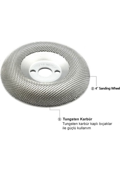 Mp21-17-4 Sanding Wheel 100 Mm Ahşap Törpü Zımpara