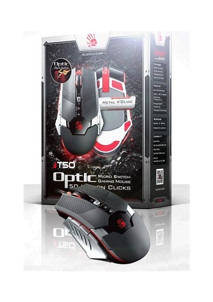 T50 LK Optik Multi Core Metal Ayak 4000CPI Oyuncu Mouse