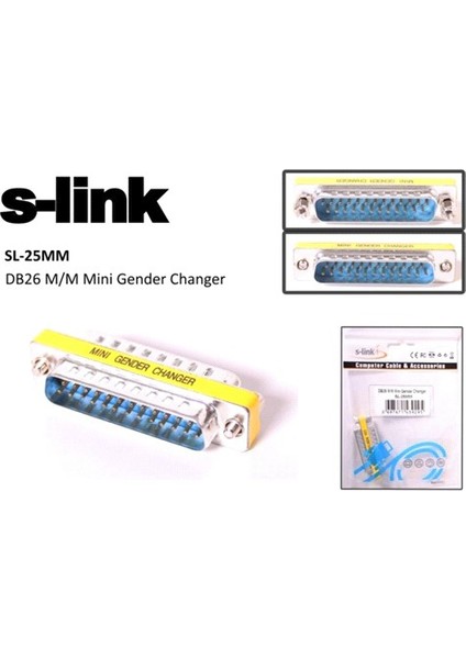 Sl-25Mm Db25 M/M Mini Çevirici