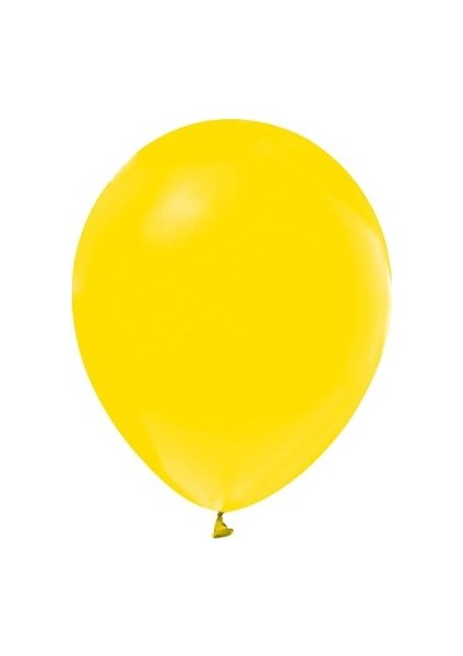Sarı Düz Renk Balon 25' li