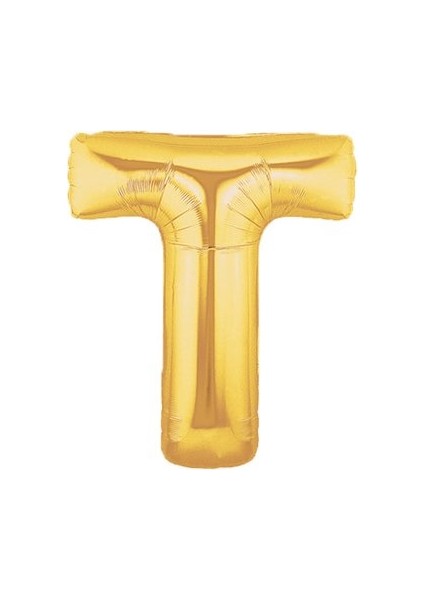 T Harf Altın Folyo Balon 40 İnç