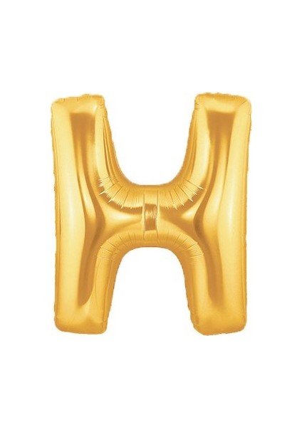 H Harf Altın Folyo Balon 40 İnç