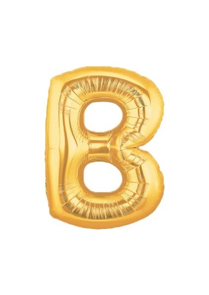 B Harf Altın Folyo Balon 40 İnç