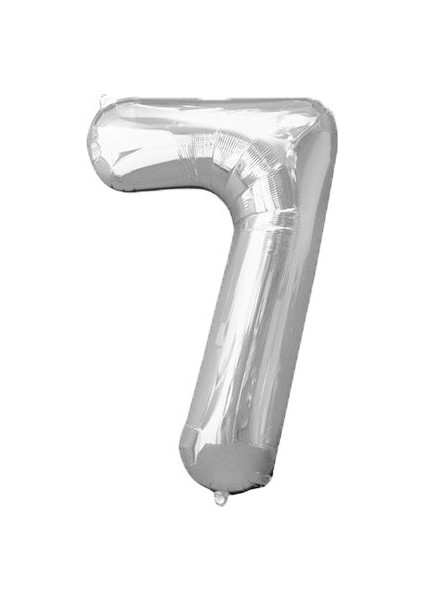 7 Rakam Gümüş Folyo Balon 40 İnç