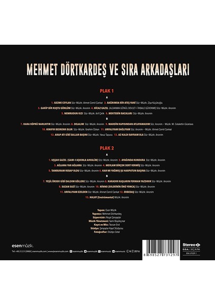 Mehmet Dörtkardeş Ve Sıra Arkadaşları - 2Lp