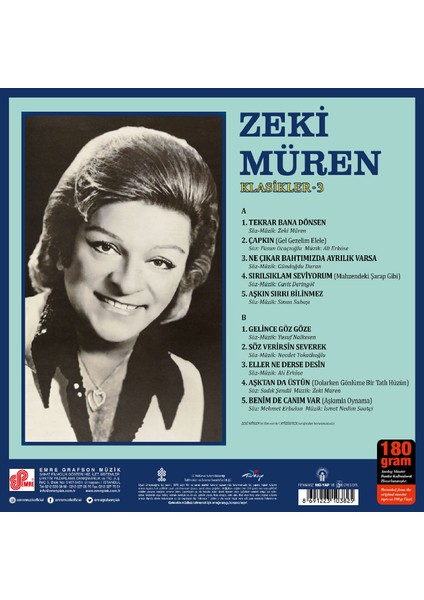 Zeki Müren - Klasikler 3 (Plak)