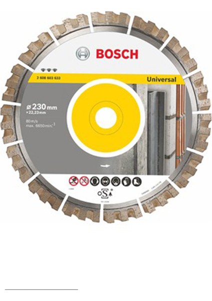 - Best Serisi Tüm Malzemeler İçin Elmas Kesme Diski - 115 X 22,23 X 2,2 X 12 Mm