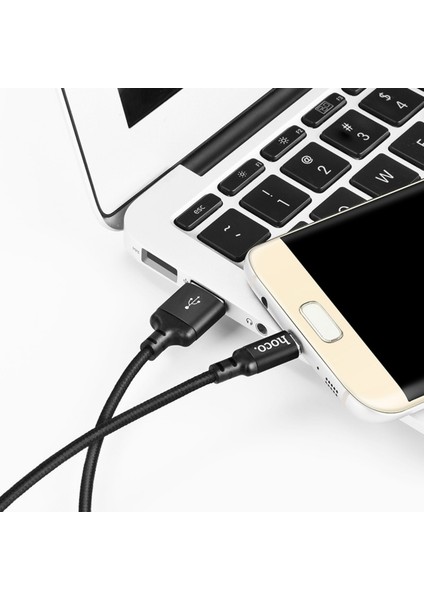 U63 USB Type C Android 2.4A Hızlı Şarj Kablosu 1.2m - Beyaz