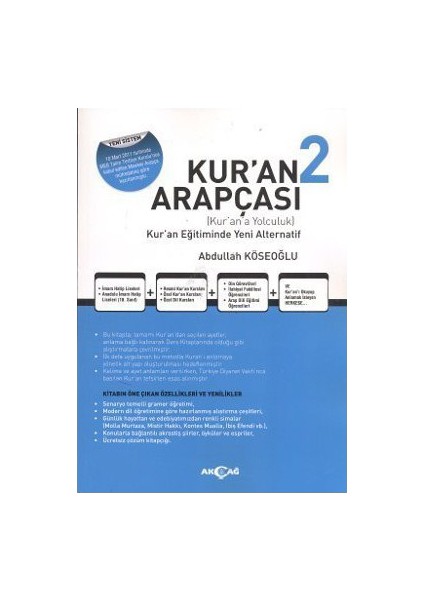 Kur'An Arapçası 2. Kitap + Çözüm Kitabı-Abdullah Köseoğlu