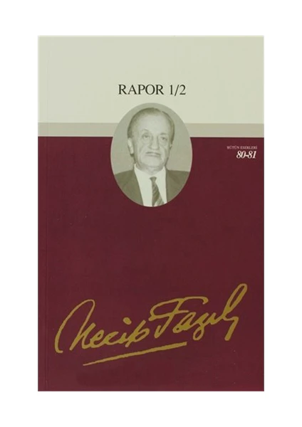 Rapor 1/2 : 69 - Necip Fazıl Bütün Eserleri-Necip Fazıl Kısakürek