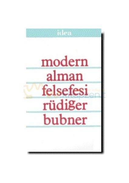 Modern Alman Felsefesi-Rüdiger Bubner