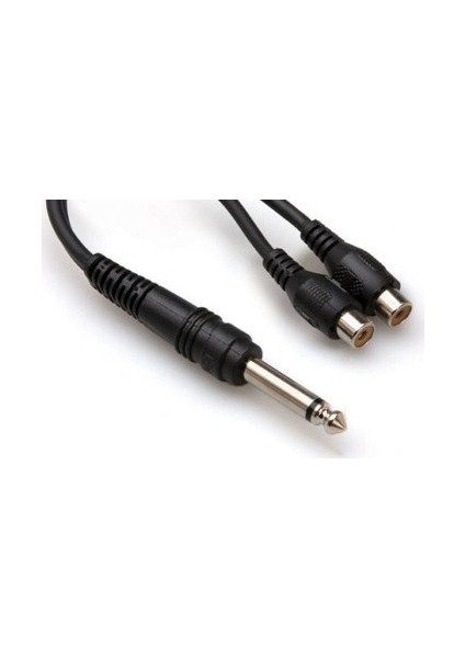 1/4'' Ts (M) <-> Dual Rca (F) Y-Kablo