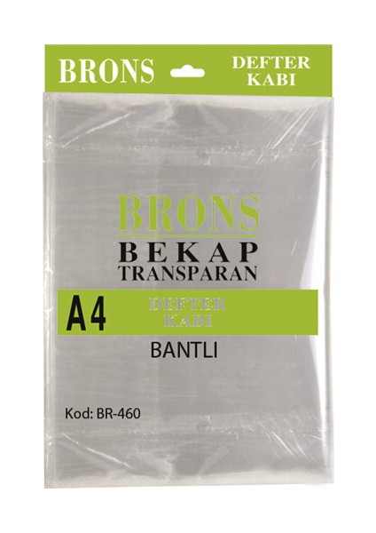 Defter Kabı A4 Şeffaf 10Lu Bantlı Br-460