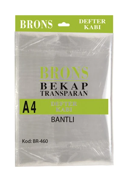 Defter Kabı A4 Şeffaf 10Lu Bantlı Br-460