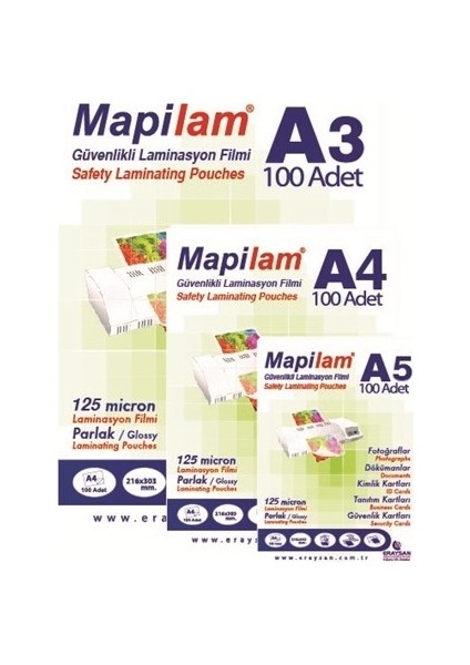 lam 125 Mic A5 Parlak Laminasyon Filmi (1021205)