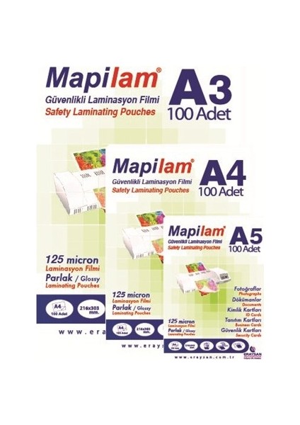 lam 125 Mic A5 Parlak Laminasyon Filmi (1021205) fiyatları