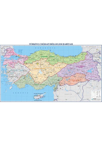 Türkiye Bölgeler Haritası 70X100