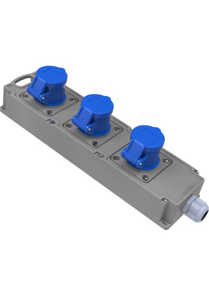 Cee Tri Box Grup Priz 3/16A. 220V. 3 Ad.